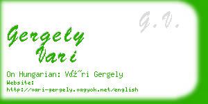 gergely vari business card